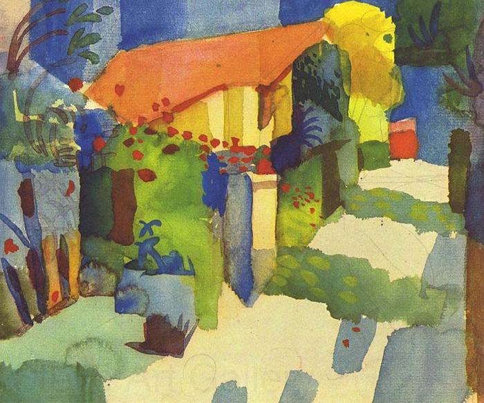 August Macke Haus im Garten France oil painting art